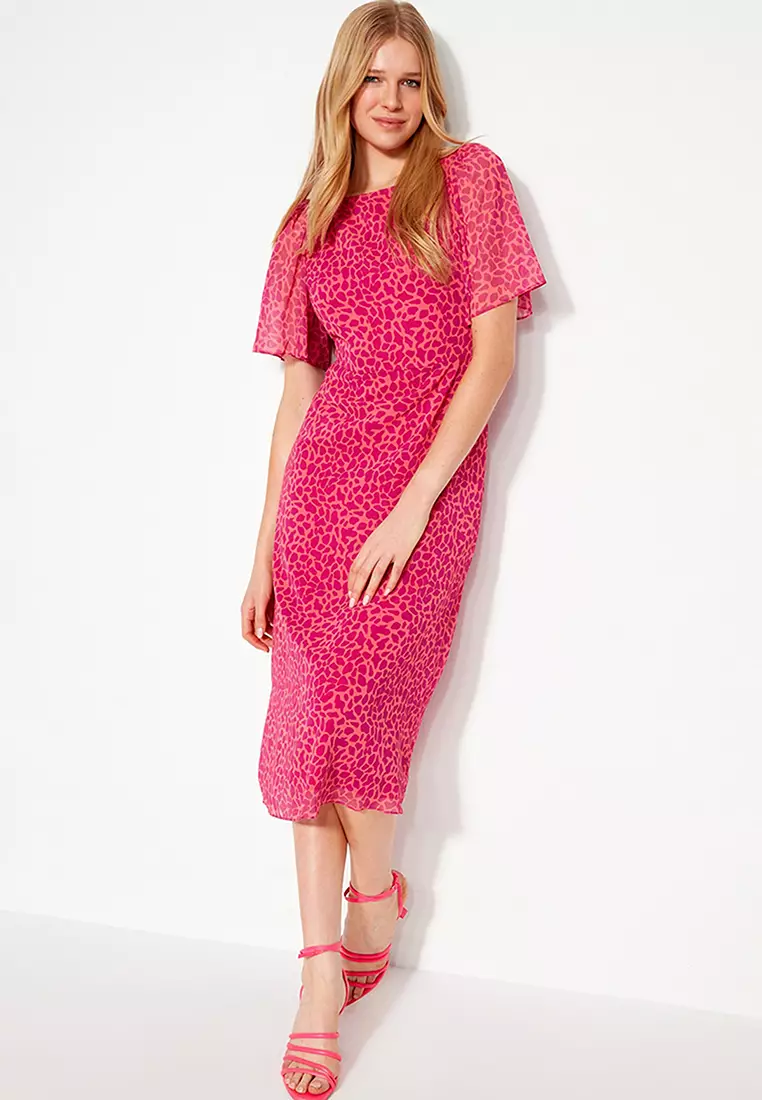 Patterned Midi Dress