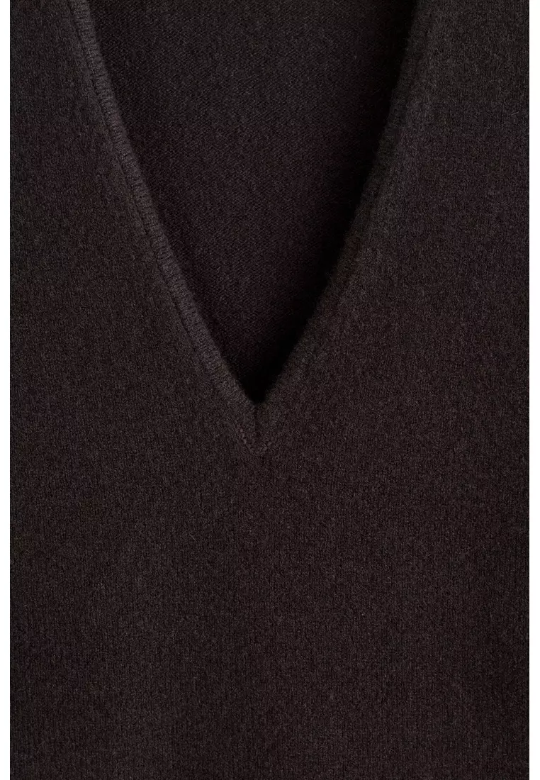 WOOL V-NECK TUNIC VEST