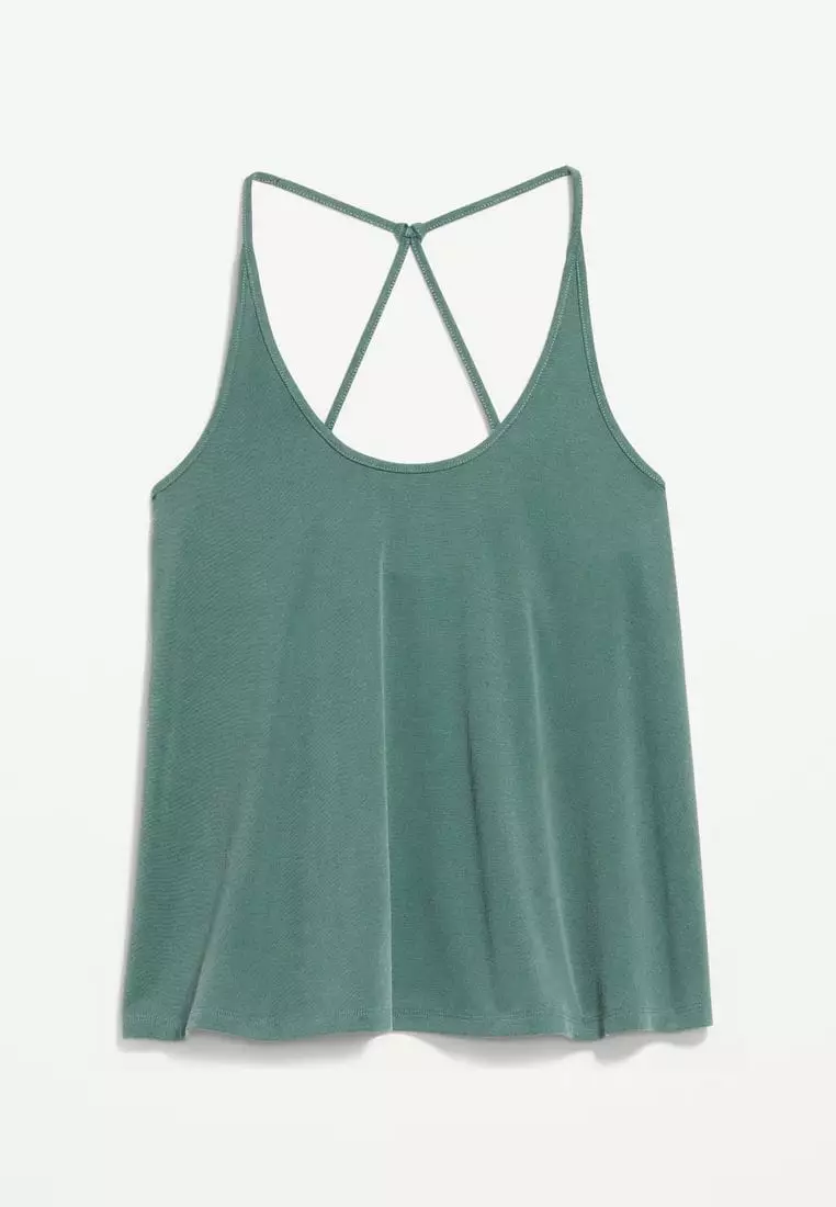 Rib-Knit Strappy Tank Top