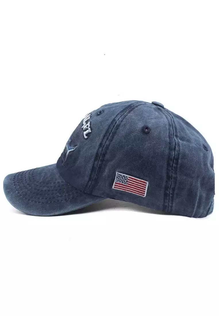 Bryan Topi Baseball Cap Snapback Model Shark Creative Design Material Cotton Polyester ORIGINAL - Navy