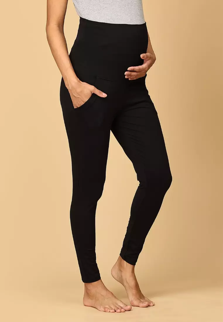 舒適孕婦打底褲黑色