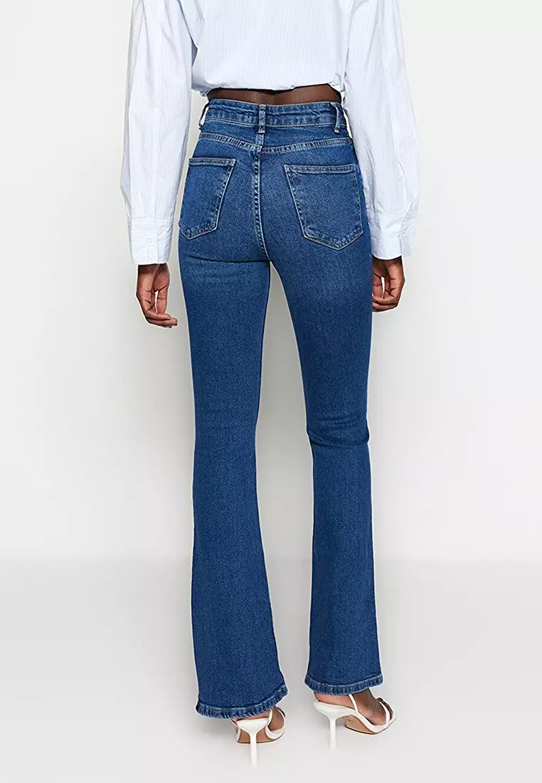 Buy Trendyol High Waist Flare Jeans 2024 Online | ZALORA Philippines