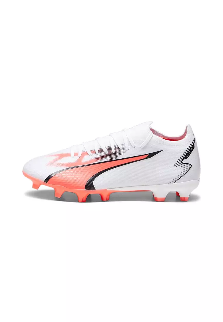 [NEW] PUMA Unisex ULTRA MATCH FG/AG Men's Football Boots (White)