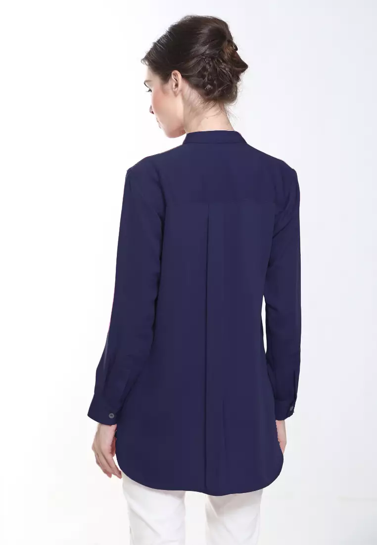 Eva Suit Top in Dark Blue