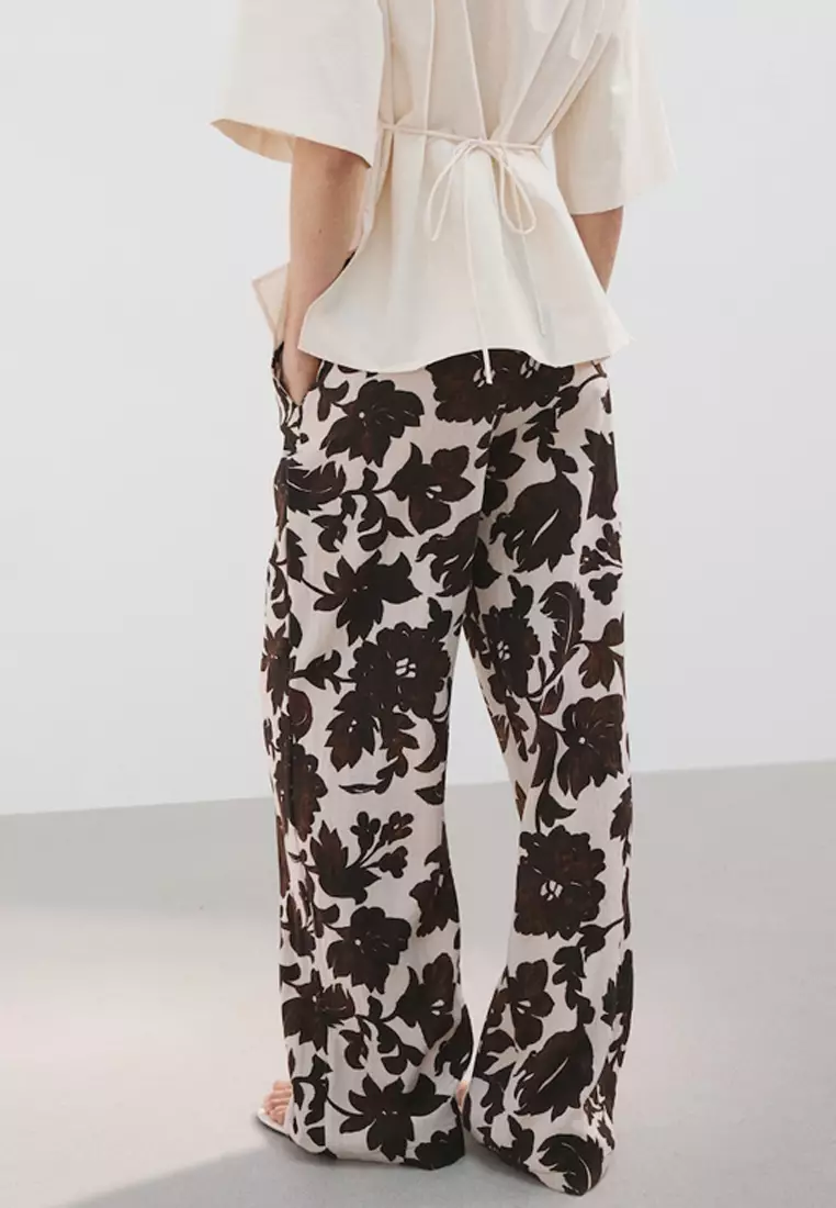 Floral Print Trousers