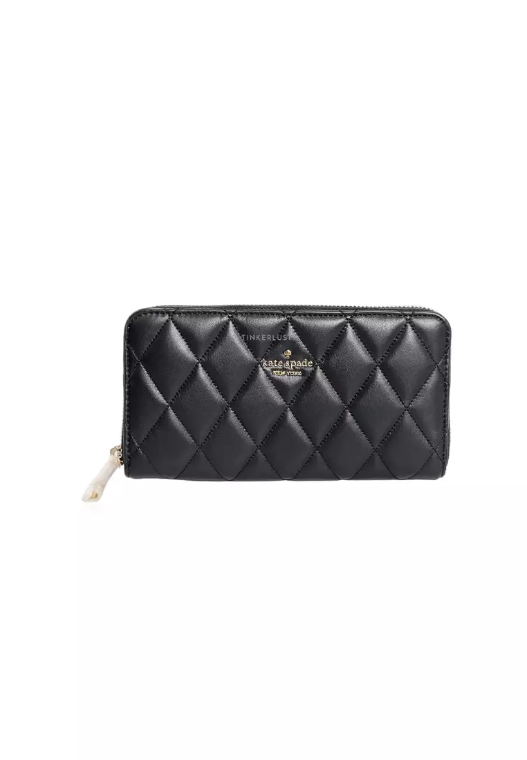 Kate Spade Carey Wallet Large Continental In Black KA590