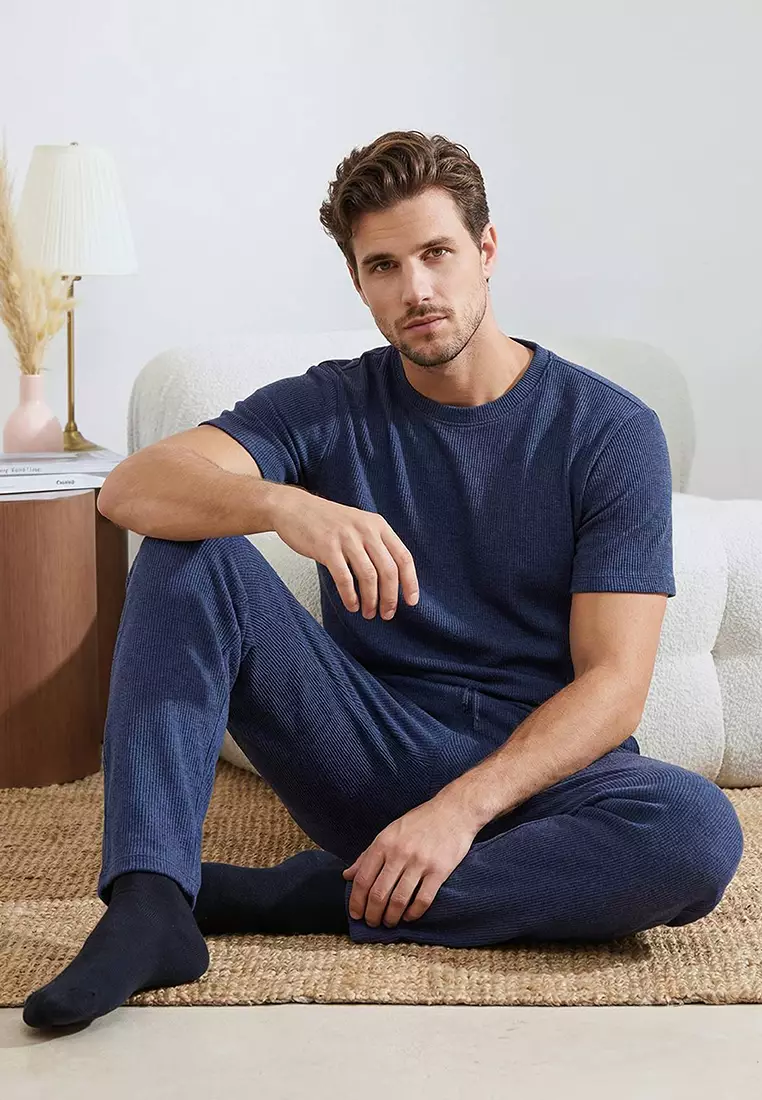 Mavi Regular Cut 3 Pack Textured Tracksuit Set Tmnss26Em00002