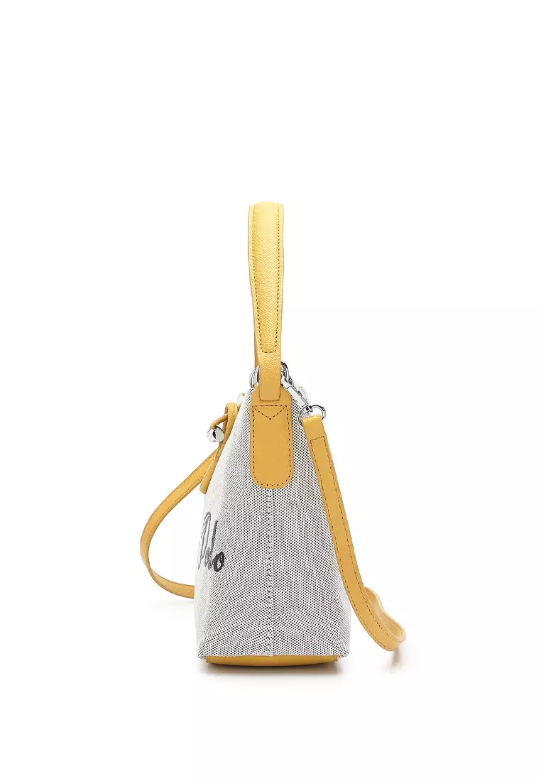 Women's Top Handle Bag / Sling Bag / Crossbody Bag - Yellow