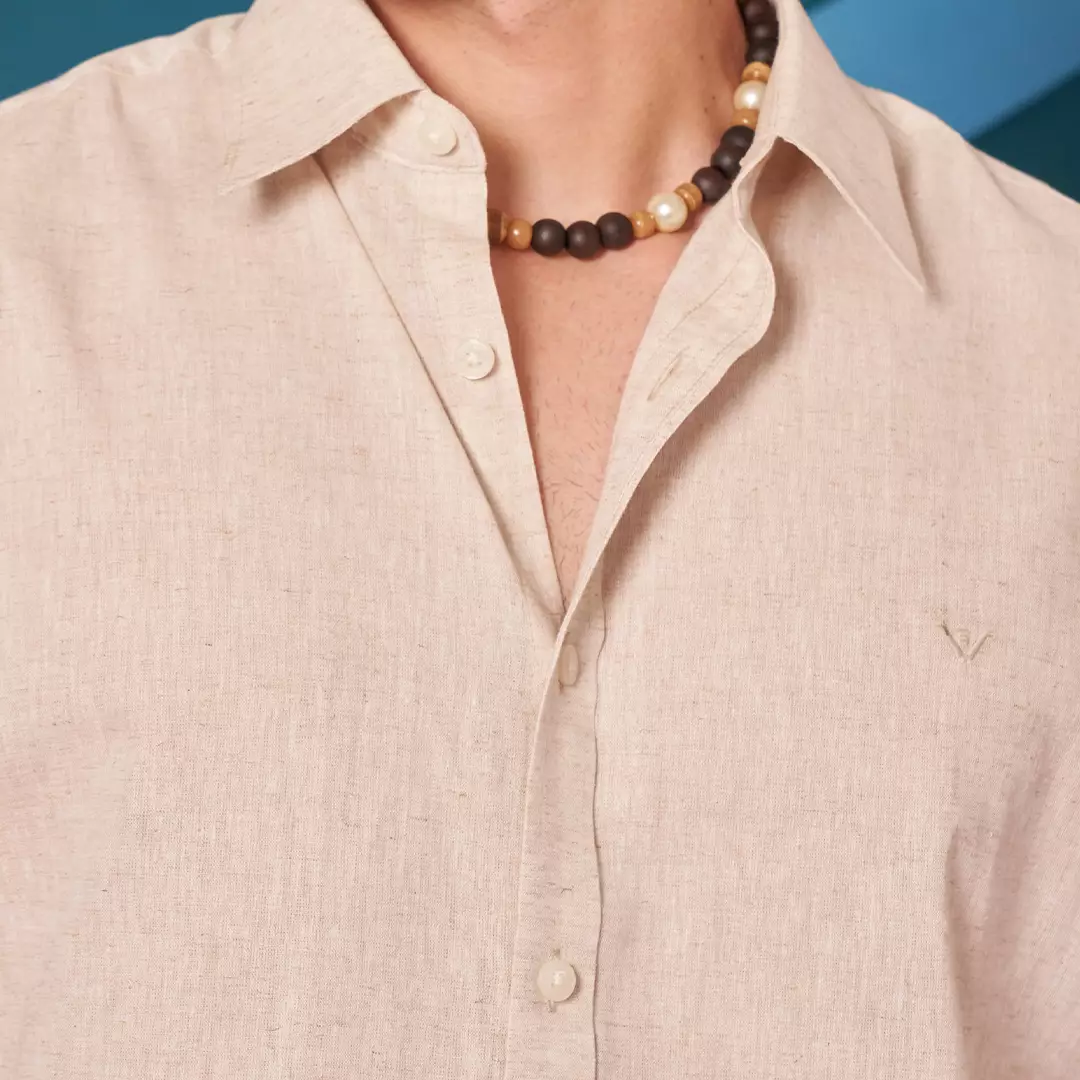 Ethan White - Casual Meccape Linen Slim Fit