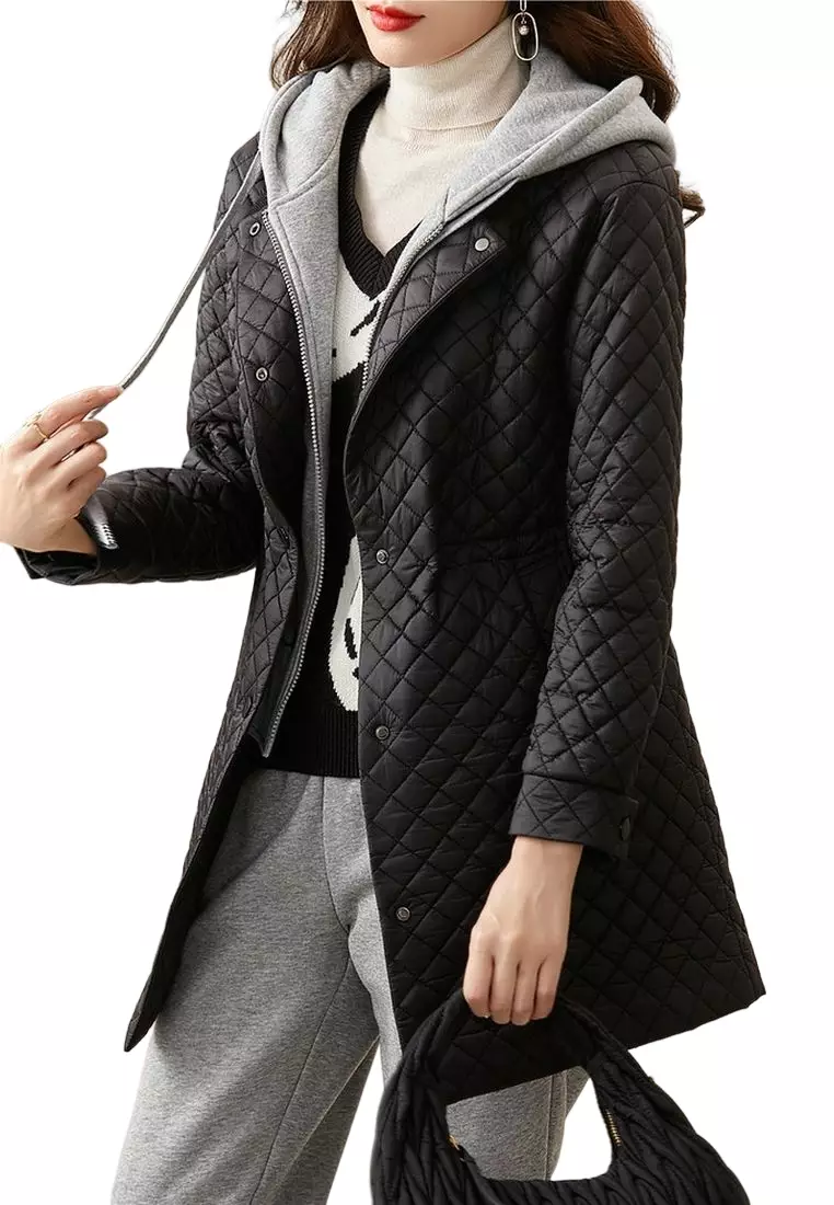 Coldwater creek hooded on sale quilted car coat