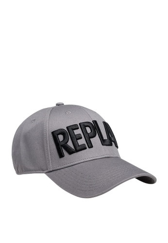 REPLAY black and grey REPLAY CAP WITH BILL 3177DACE92CA5EGS_1