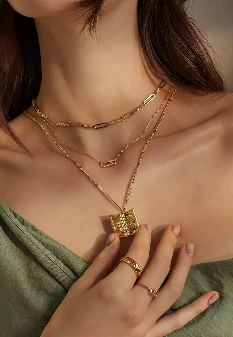 Buy Wanderlust Co Next Chapter Book Gold Necklace 2024 Online