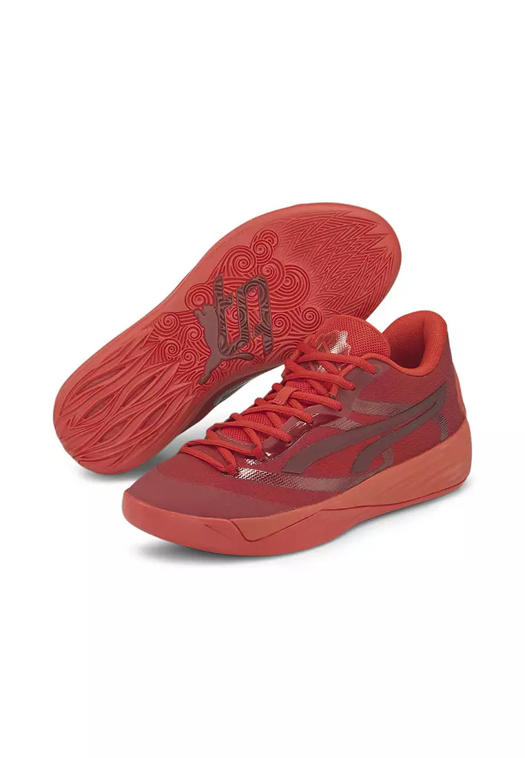 Red basketball shoes womens store
