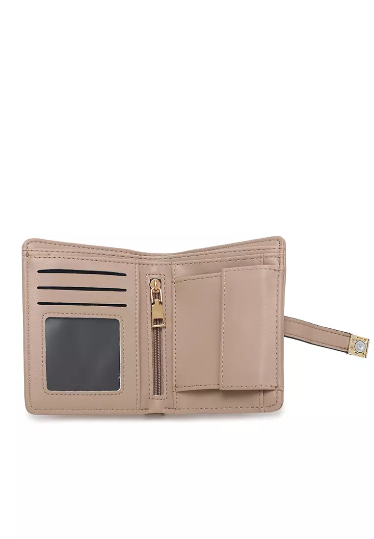 Dompet Pendek Wanita Dengan Kompartmen Koin (Women's Pin Button Bi Fold Leather Short Purse / Wallet With Coin Compartment)