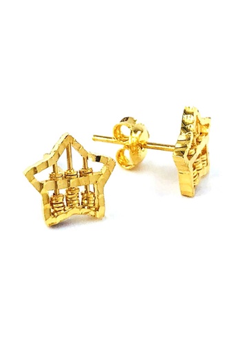 Arthesdam Jewellery gold Arthesdam Jewellery 916 Gold Sparkling Star Abacus Earrings 5708AAC7A9640EGS_1