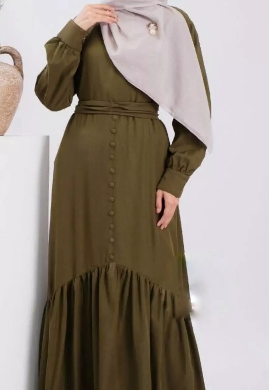 Veline Army Dress Premium | Long Dress | Gamis Modern Premium JLAN