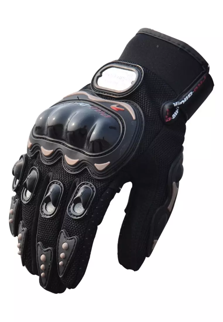 Irroin Sarung Tangan Motor Pria Dengan Touch Screen Size XL Anti Slip Material Cotton ORIGINAL - Black