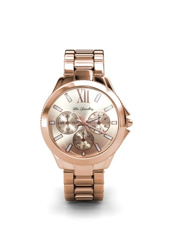 Jual Her Jewellery Rechteck Metallic Watch Rose Gold Jam Tangan Crystal Swarovski By Her Jewellery Original Zalora Indonesia