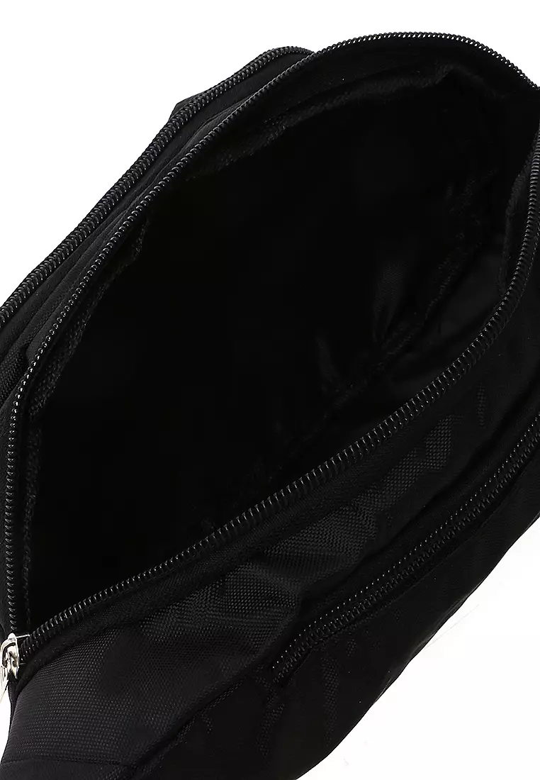 Noice Tas Pinggang Selempang Waistbag Pria dan Wanita Large Compartment Material Nylon ORIGINAL - Black