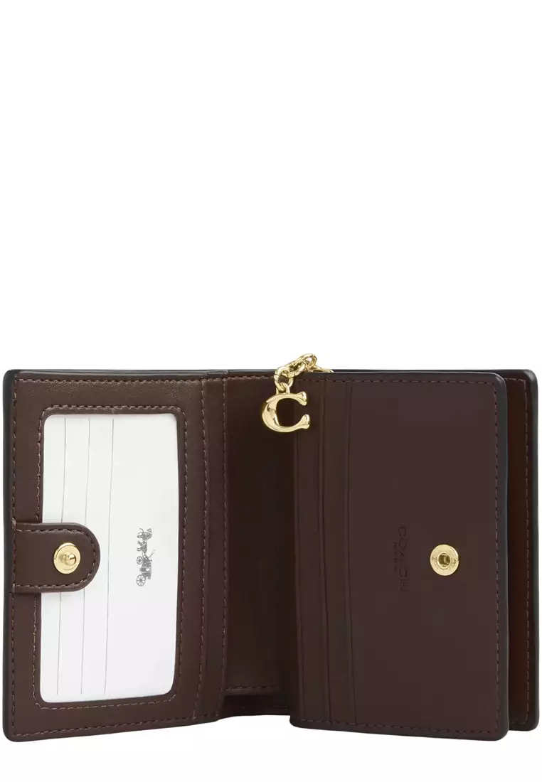 Snap Wallet In Ombre Signature Canvas - Brown CEC36