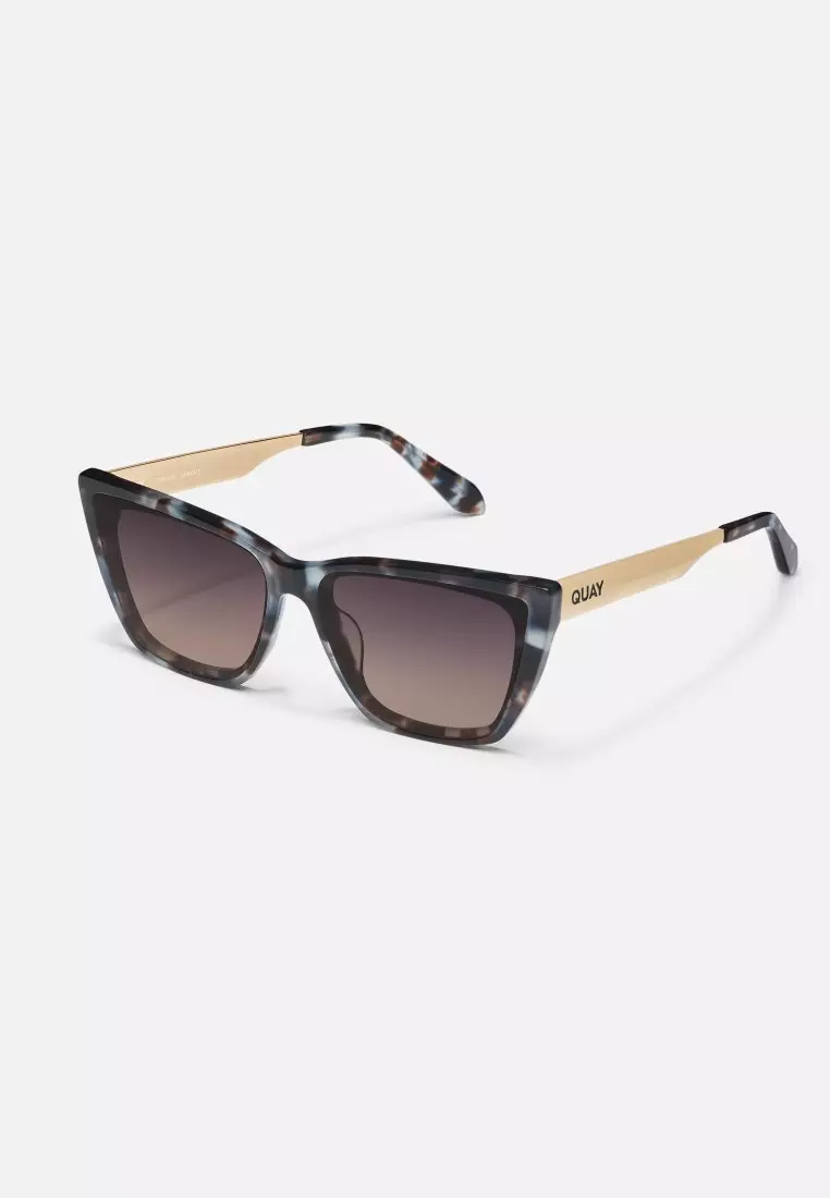QUAY Call The Shots Remixed Sunglasses - Storm Tort/Smoke Taupe