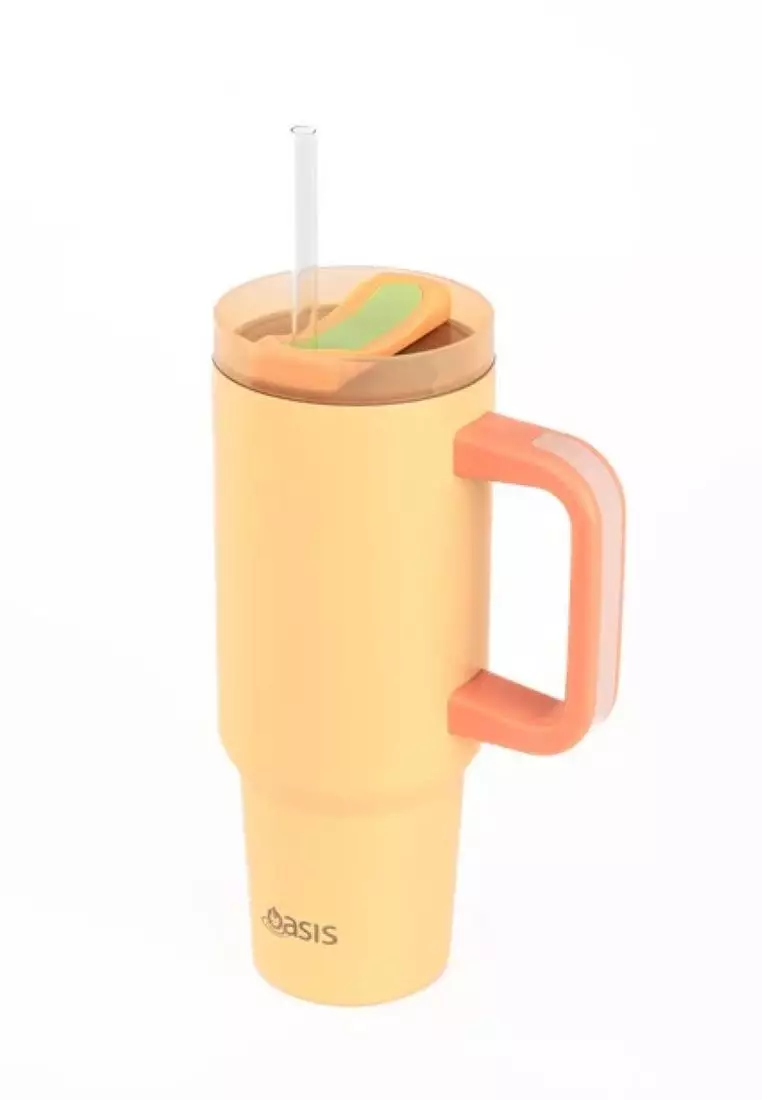 Oasis Stainless Steel Insulated Commuter Travel Tumbler 1.2L - Orange