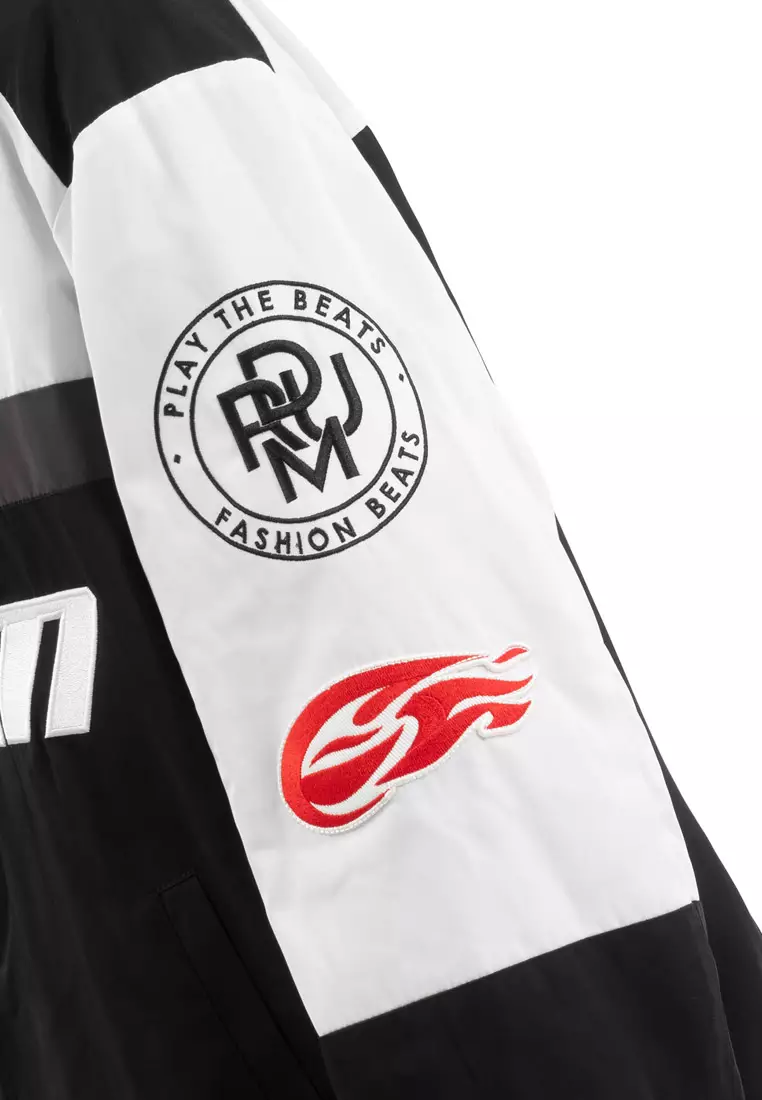 SELECT Embroidery Patches Racing Collection Jacket - Black