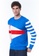 United Colors of Benetton blue Striped and Inlay Sweater 266C0AA6A36B93GS_1
