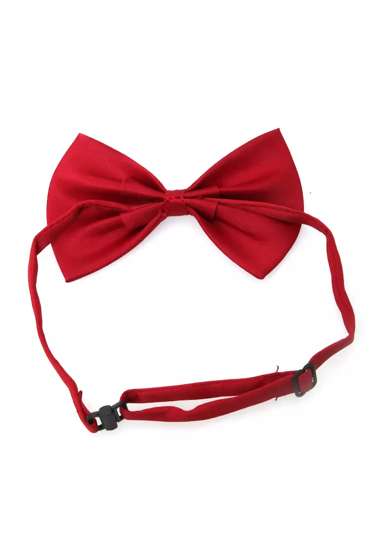 Rosarie Aksesoris Fashion Anak Pria Dasi Kupu-Kupu Tali Kecil Kid Bowties Material Polyester ORIGINAL - Red