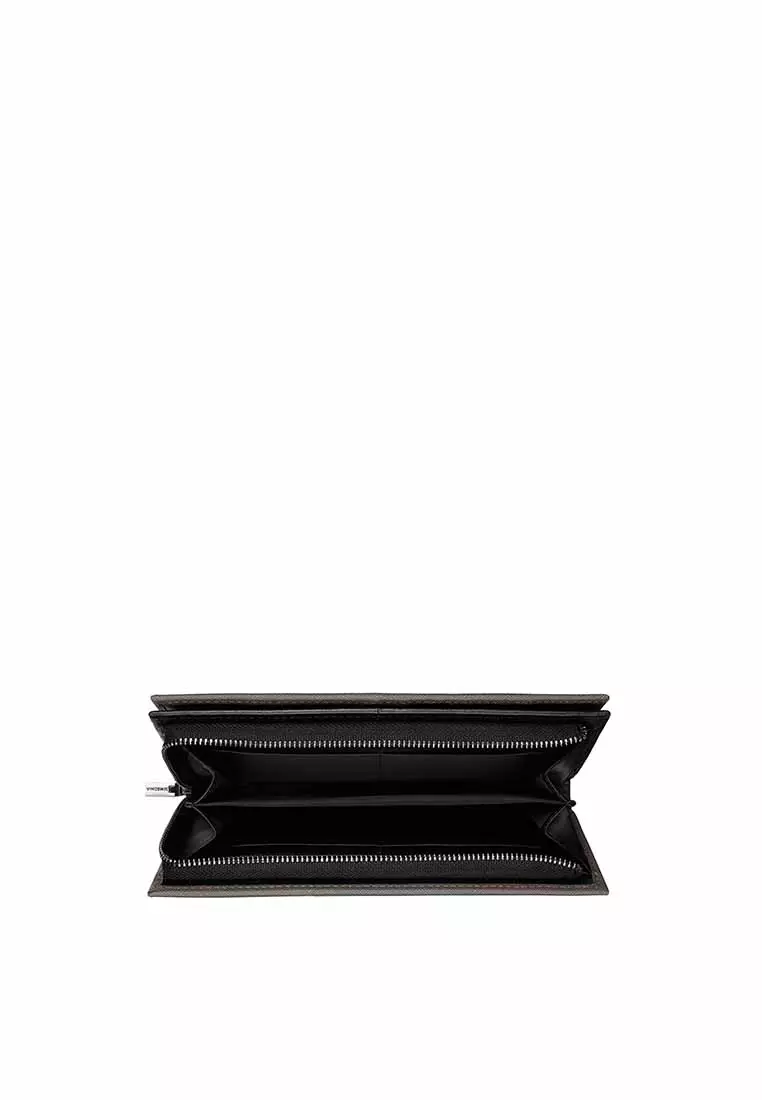 Buy SEMBONIA Textured Leather Bi-Fold Long Wallet Online | ZALORA