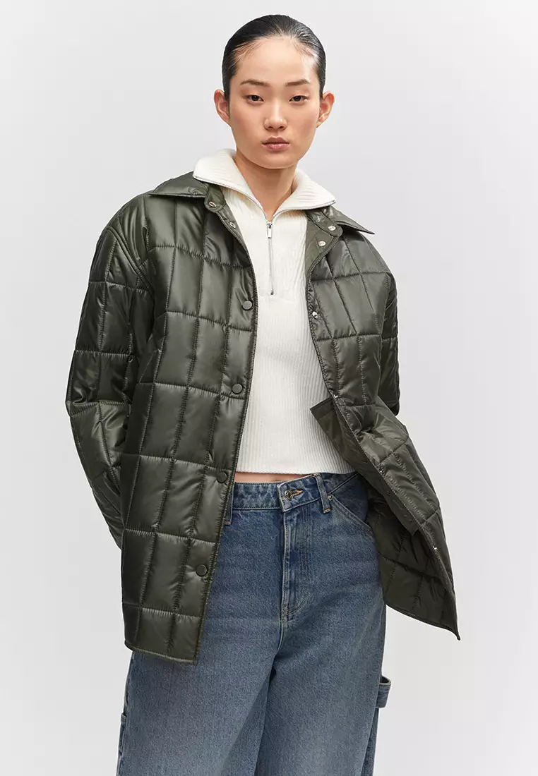Mango padded shirt best sale
