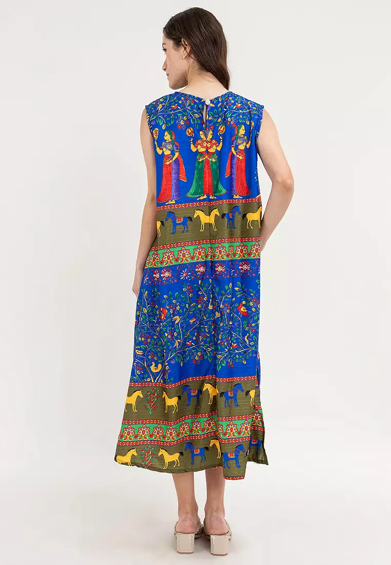 Erin Egyptian Print Dress