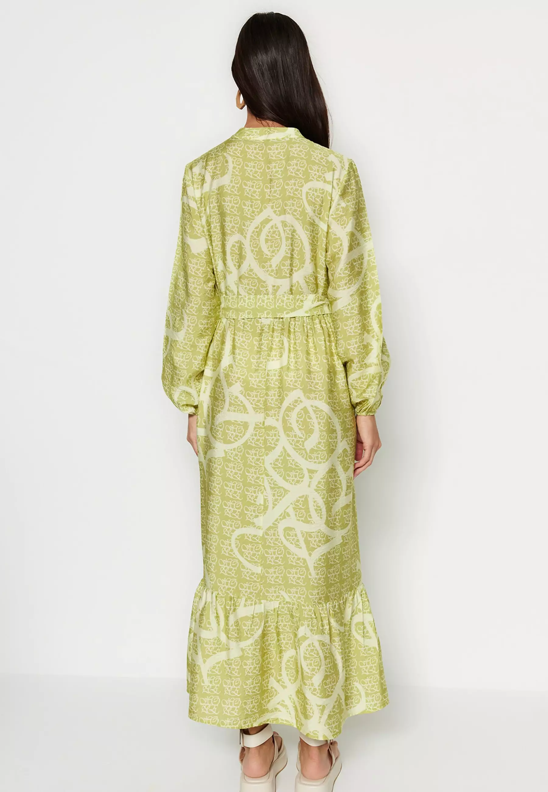 Printed Ruffled Dress