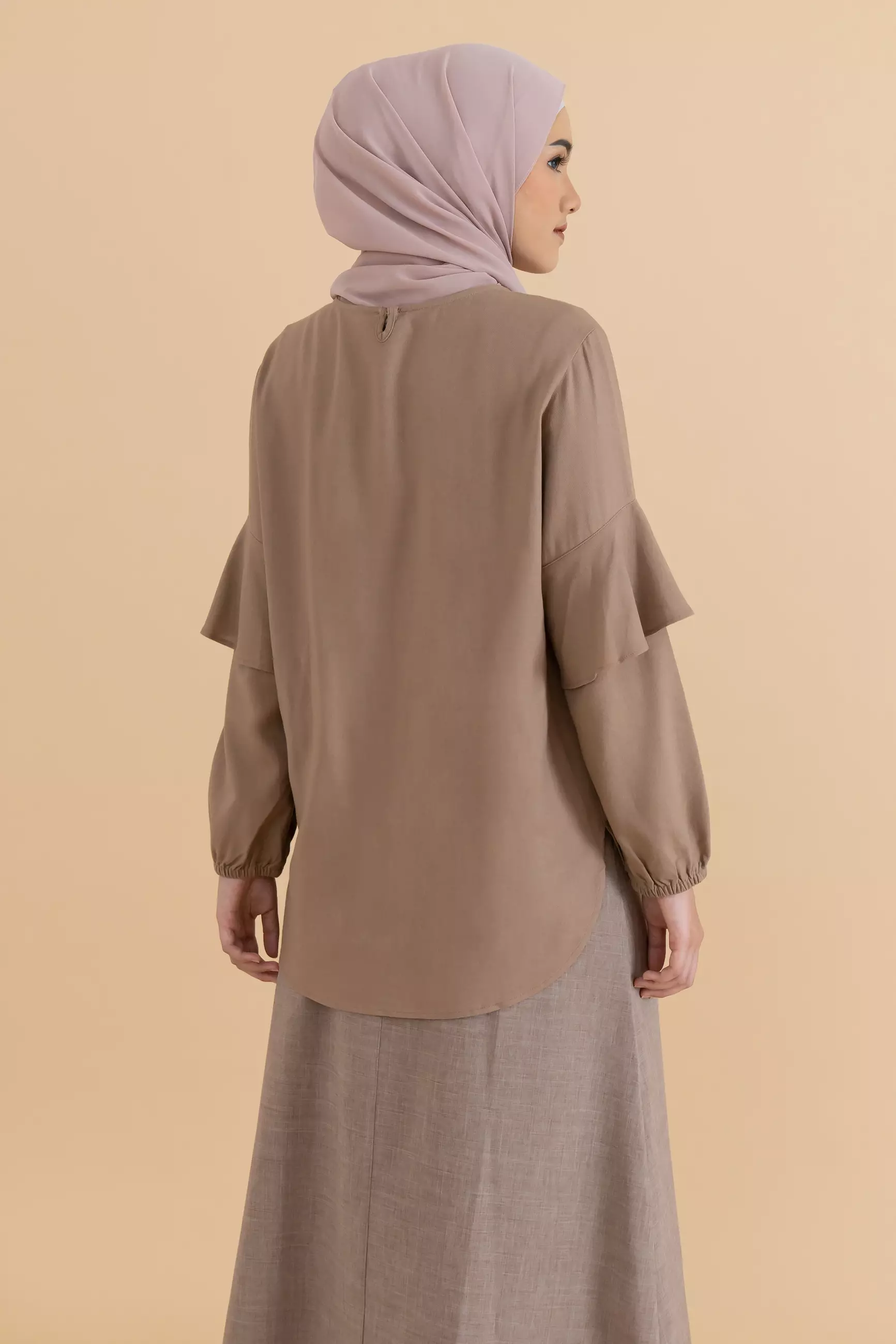 Blouse Wanita Hafla Brown