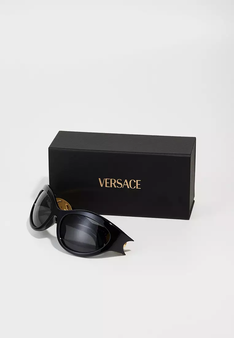 Women's Cat Eye Frame Black Injected Sunglasses - VE4485