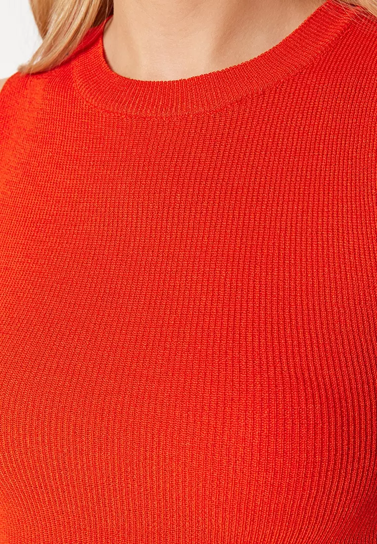 Crew Neck Knit Tank Top