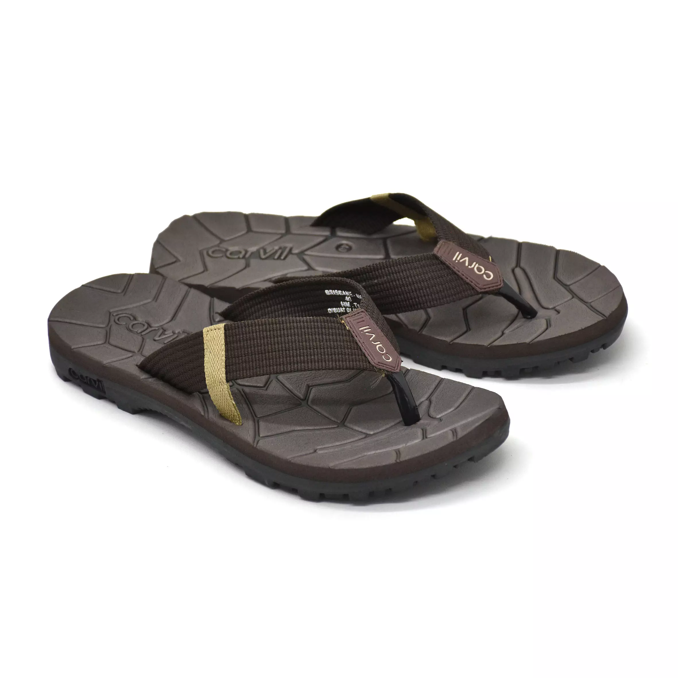 Carvil Sandal Pria Brisbane-Me Brown