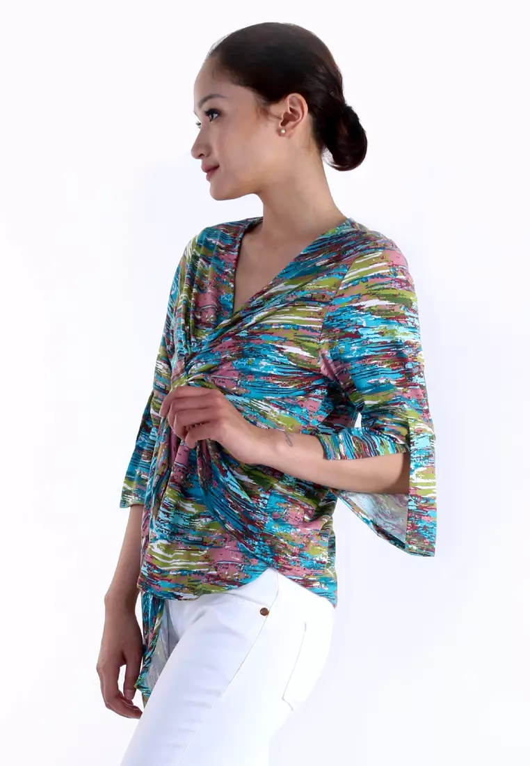 Wrap Blouse Abstract