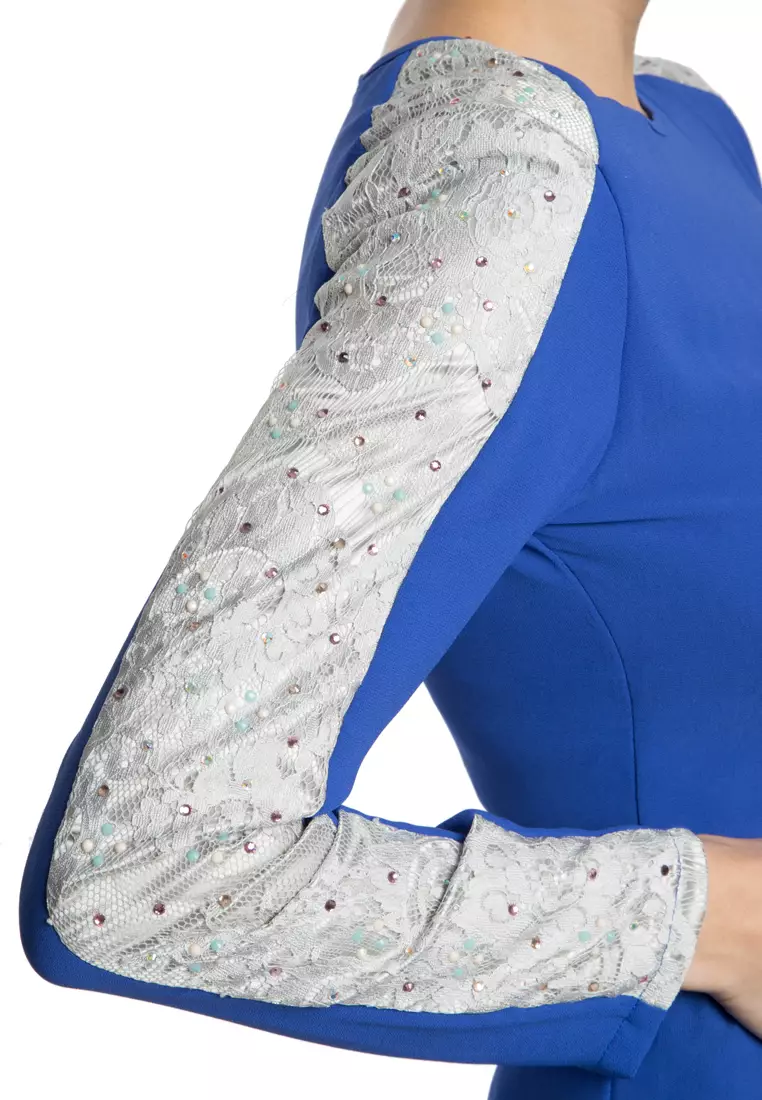 Buy RINA NICHIE COUTURE Lurna Kurung Modern in Blue Online | ZALORA ...