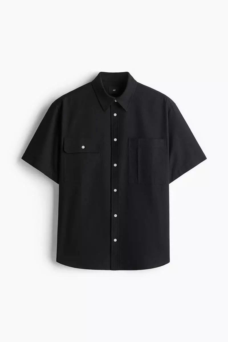 Loose Fit Short-sleeved Oxford shirt