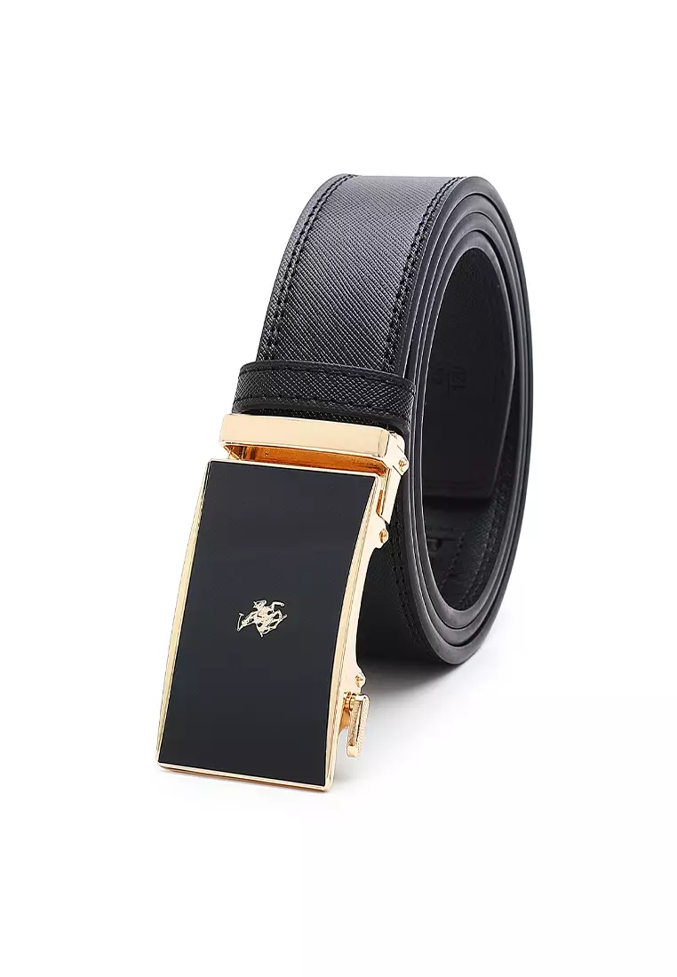 Buy Swiss Polo 40MM Leather Automatic Belt - Black 2024 Online | ZALORA