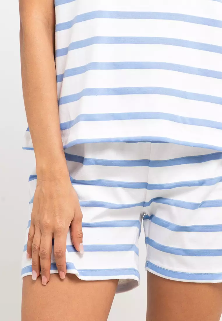 Pyama Baju Tidur Short Sleeve Short Pants Set Sleepwear