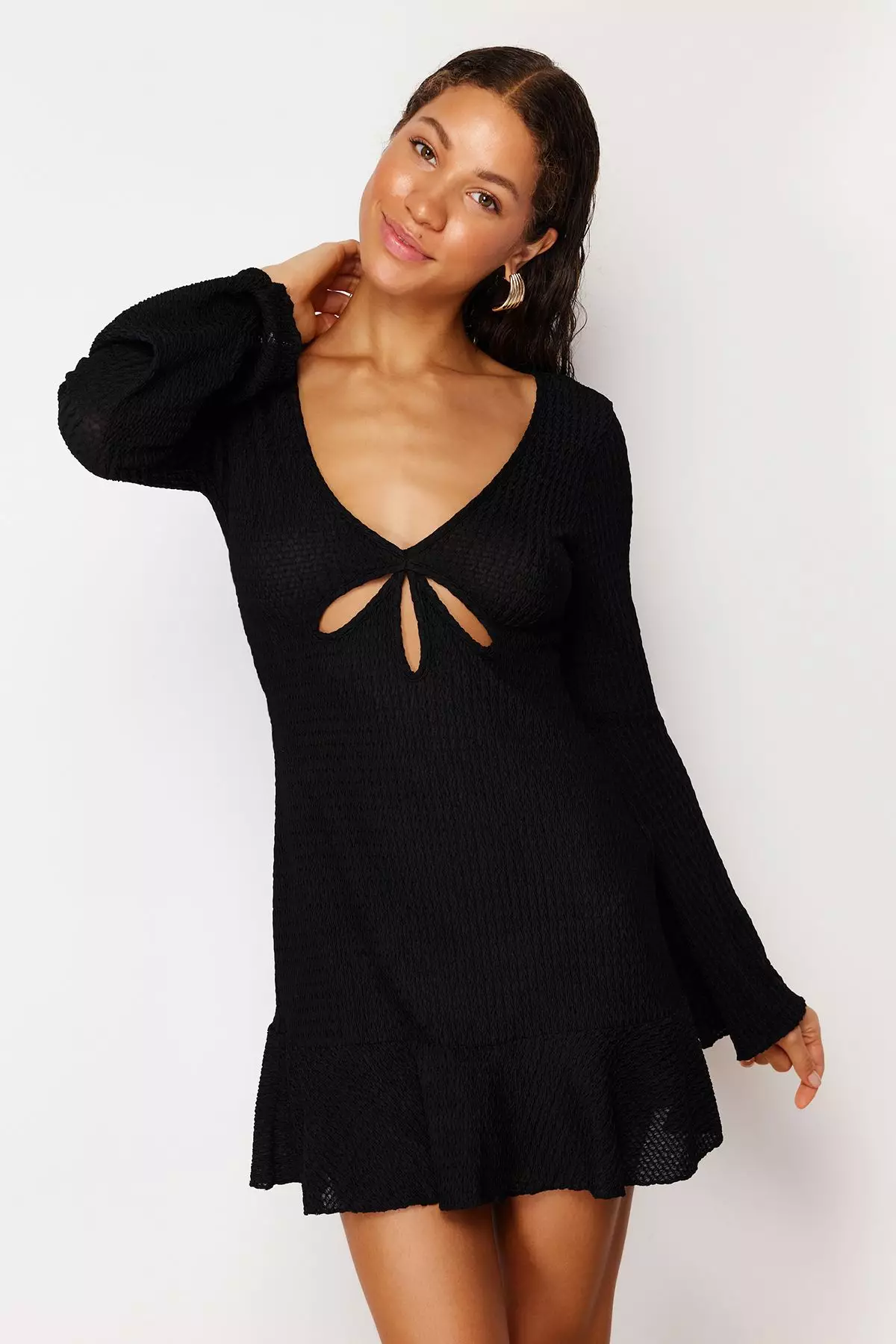 Long Sleeves Beach Dress
