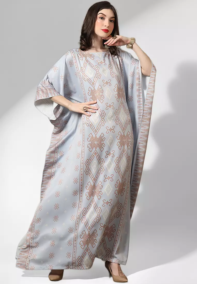 Kanzi Exclusive Short Sleeve Songket Kaftan