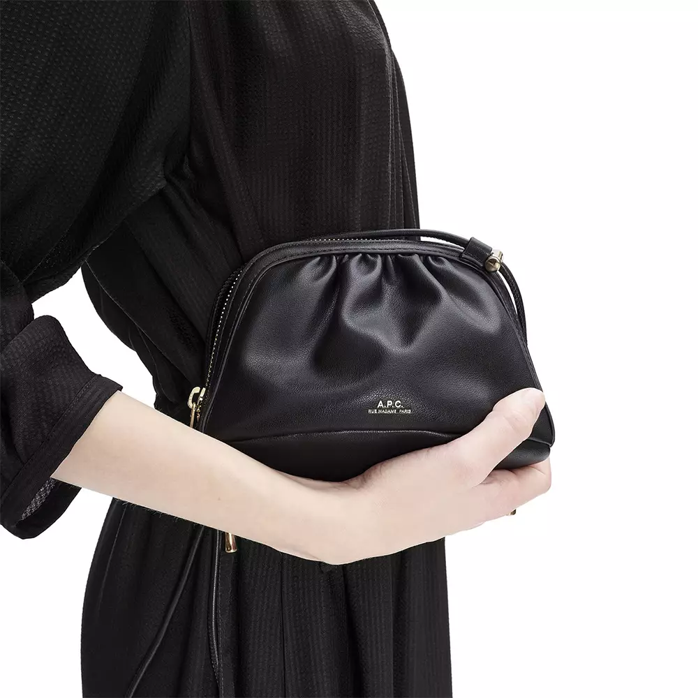 Jual A.p.c. Small Ninon Drawstring Shoulder Bag Black Original 2026 ...
