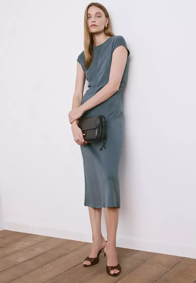 Midi-Dress With Draped Detail