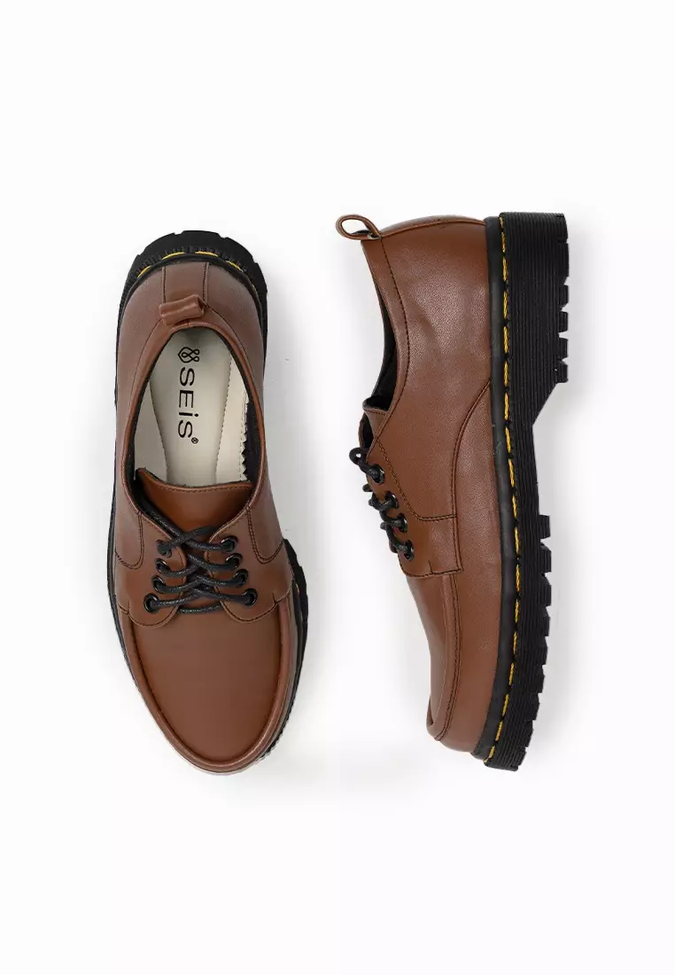 SEIS Versy Sepatu Docmart Wanita / Loafers Wanita - BROWN