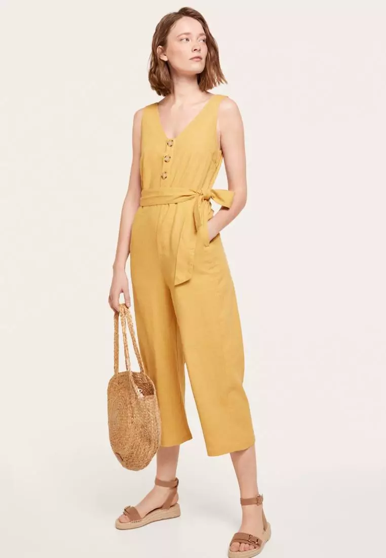 Linen jumpsuits online hotsell