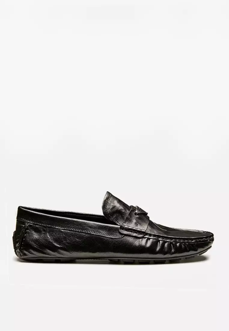 Discount on Twenty Eight Shoes  shoes - SKU: VANSA Top Layer Cowhide Buckle Slip-on Loafer VSM-C6100
