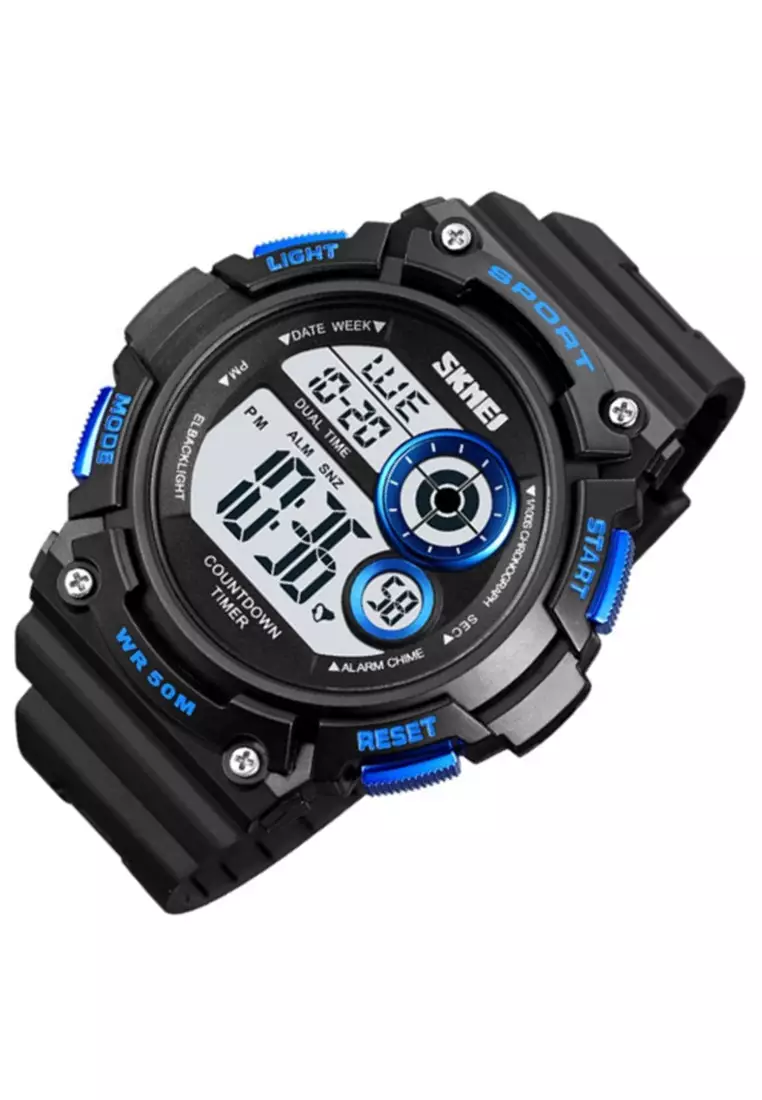 Jam Tangan Digital Pria Waterproof Many Function Strap Tali Material PU Silicone IR99 ORIGINAL